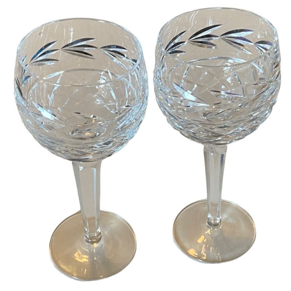 Set of 2 Glandore by WATERFORD CRYSTAL HOCK WINE GLASS